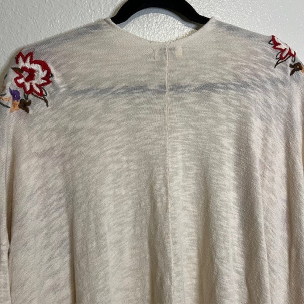 UMGEE Med/L Embroidered Kimono Cardigan Open Front Flowy Duster Floral Boho - Picture 13 of 14